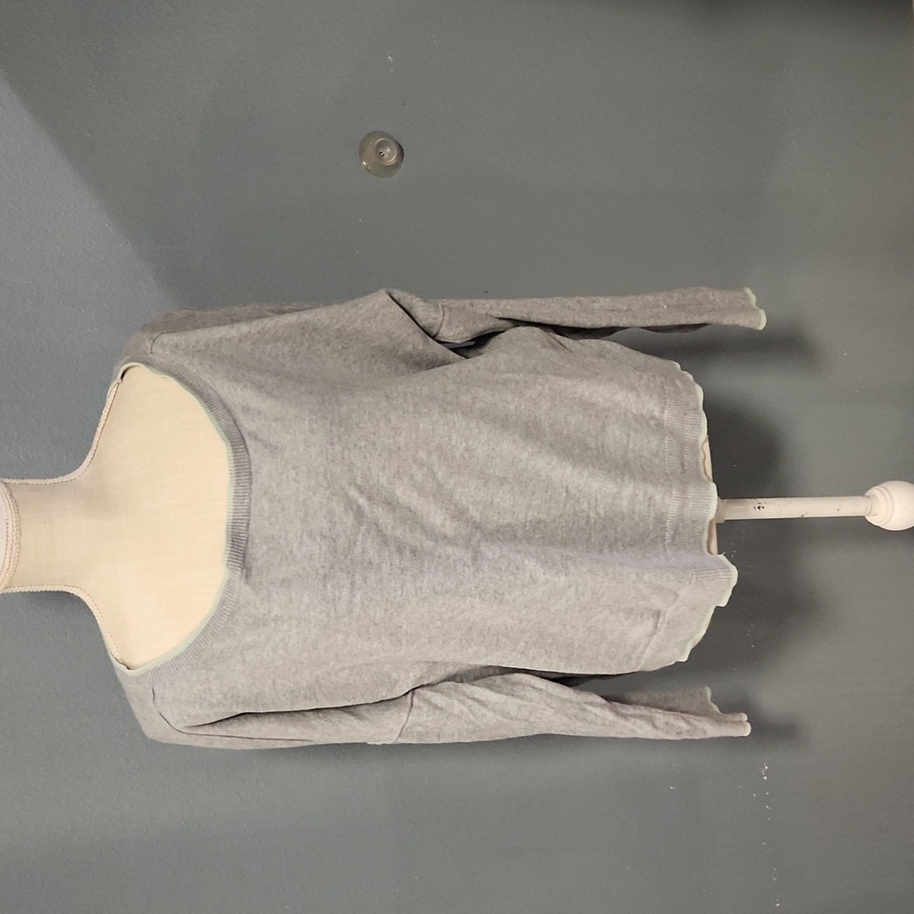 Victoria's secret Cashmere/ cotton off the shoulder scoop neck cropped sweater